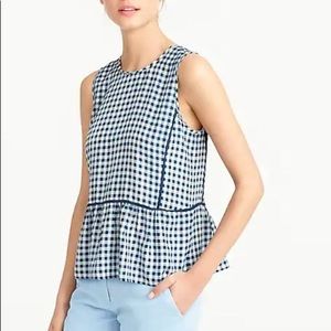 Ruffle-hem silk top